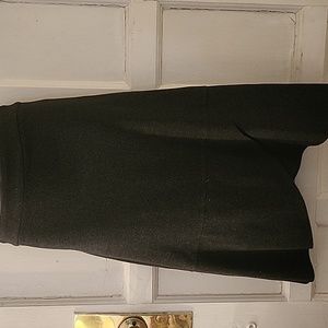 Charcoal gray skirt, back zipper,